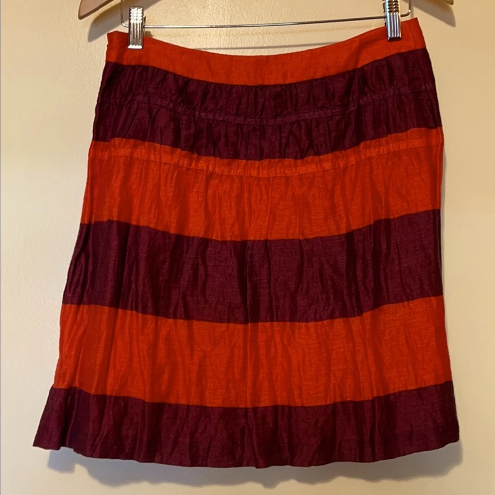 Vibrant Ann Taylor Loft Linen skirt